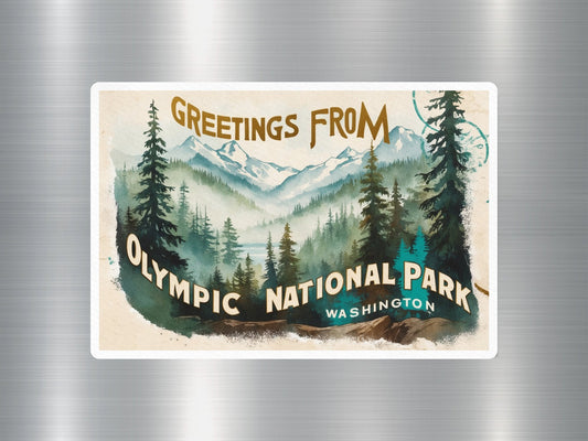 Vintage Olympic National Park Sticker