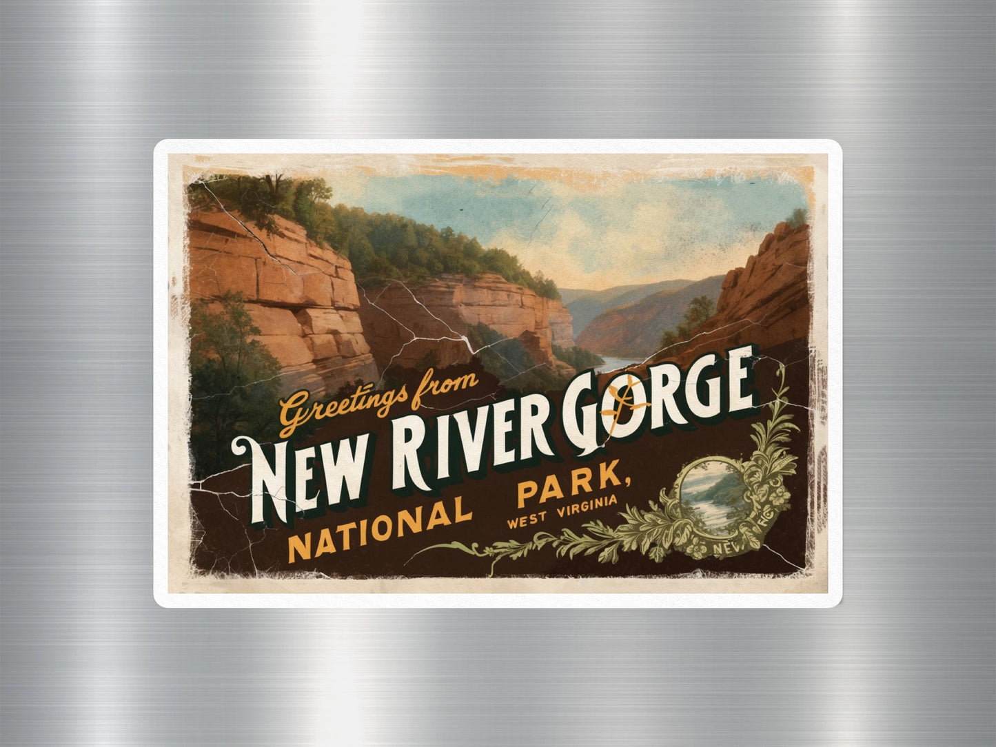 Vintage New River Gorge National Park Sticker