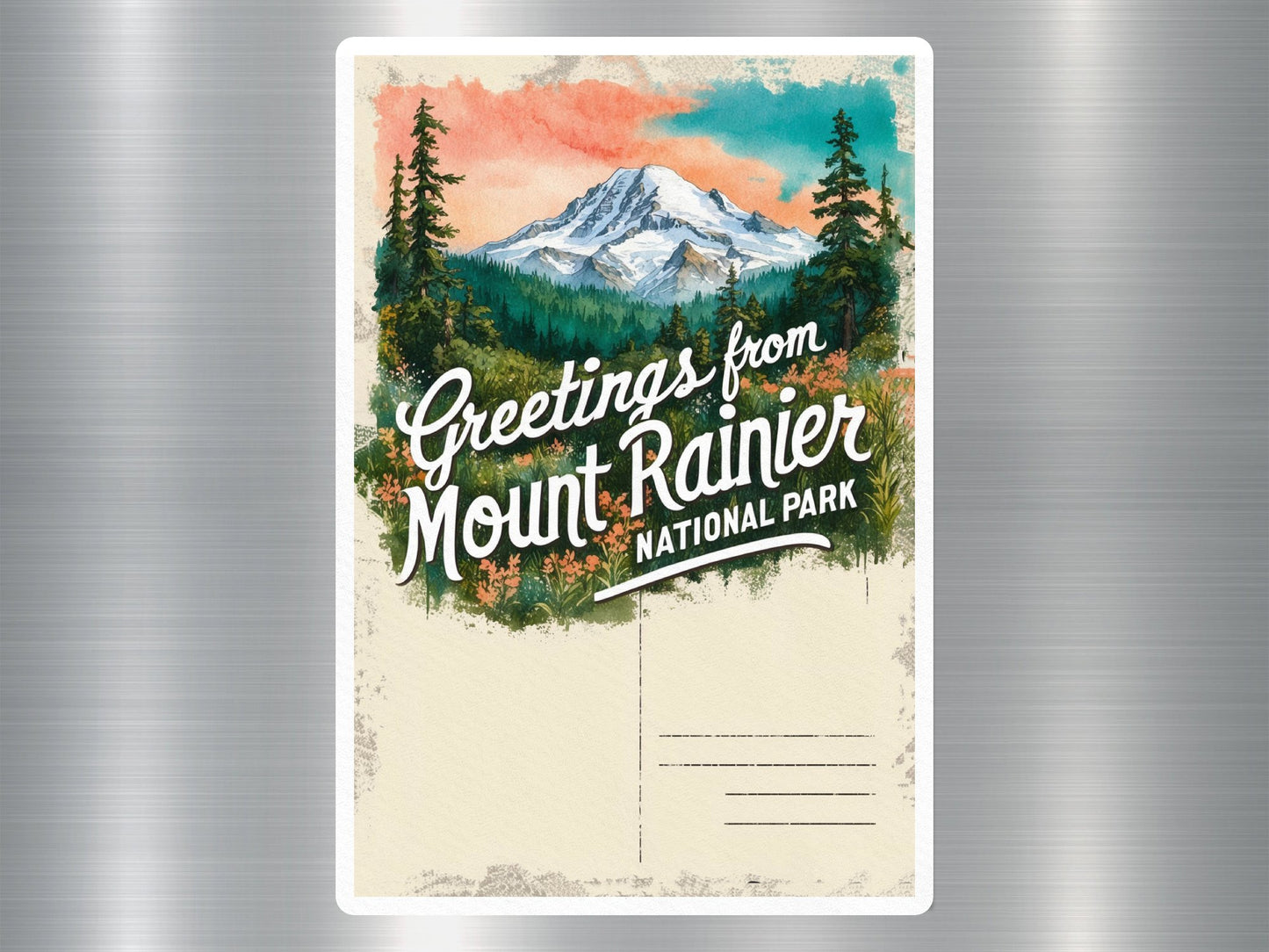 Vintage Mount Rainier National Park Sticker