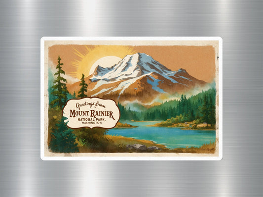 Vintage Mount Rainier National Park Sticker