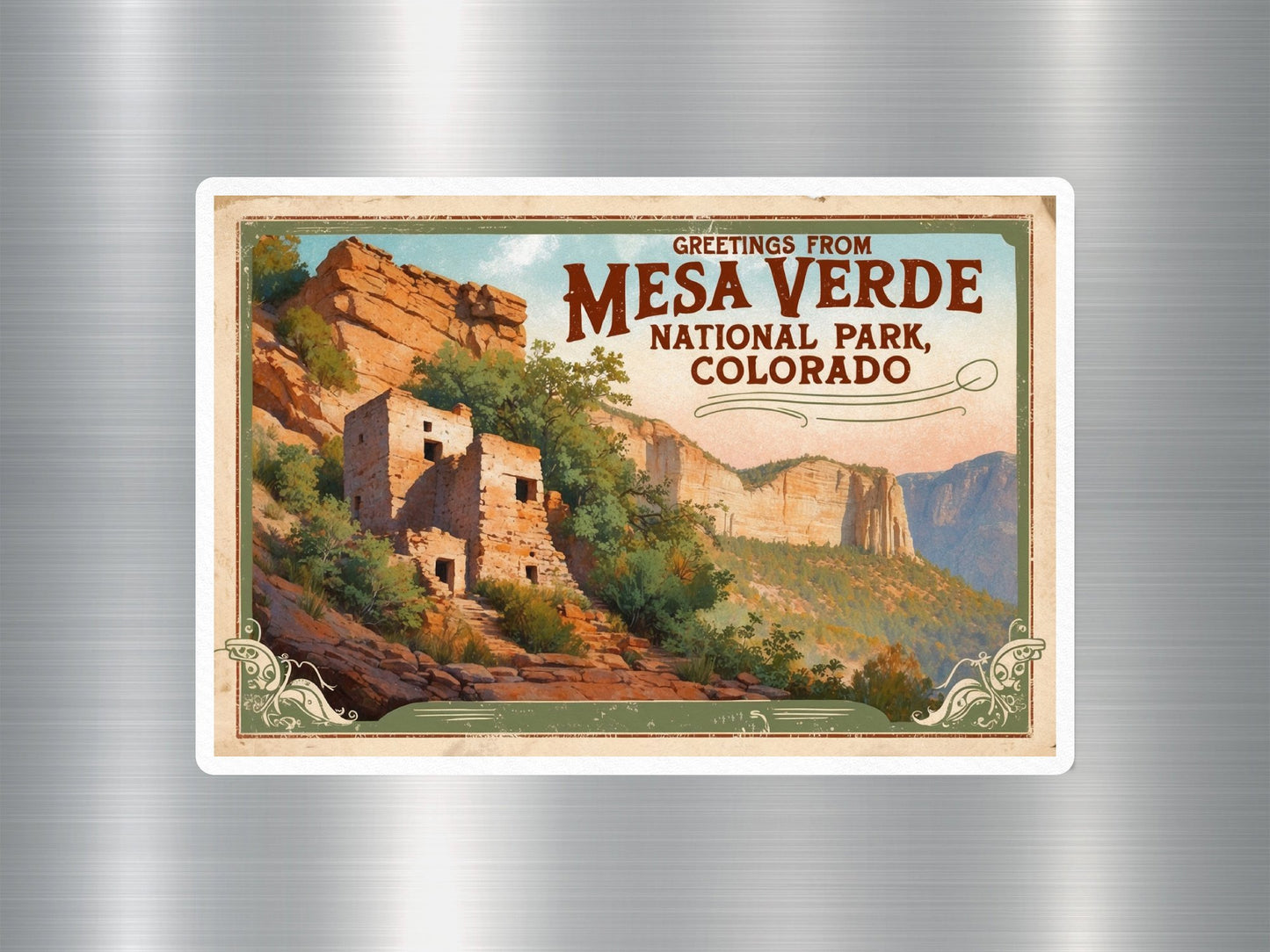 Vintage Mesa Verde National Park Sticker