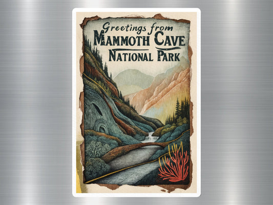 Vintage Mammoth Cave National Park Sticker