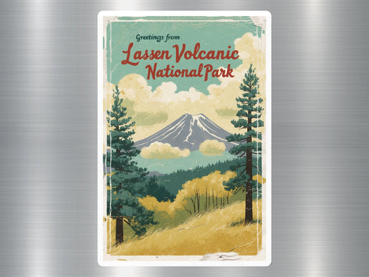 Vintage Lassen Volcanic National Park Sticker