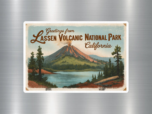 Vintage Lassen Volcanic National Park Sticker