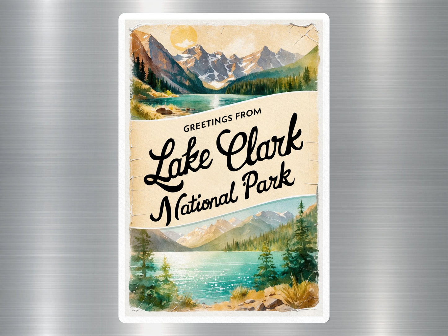 Vintage Lake Clark National Park Sticker