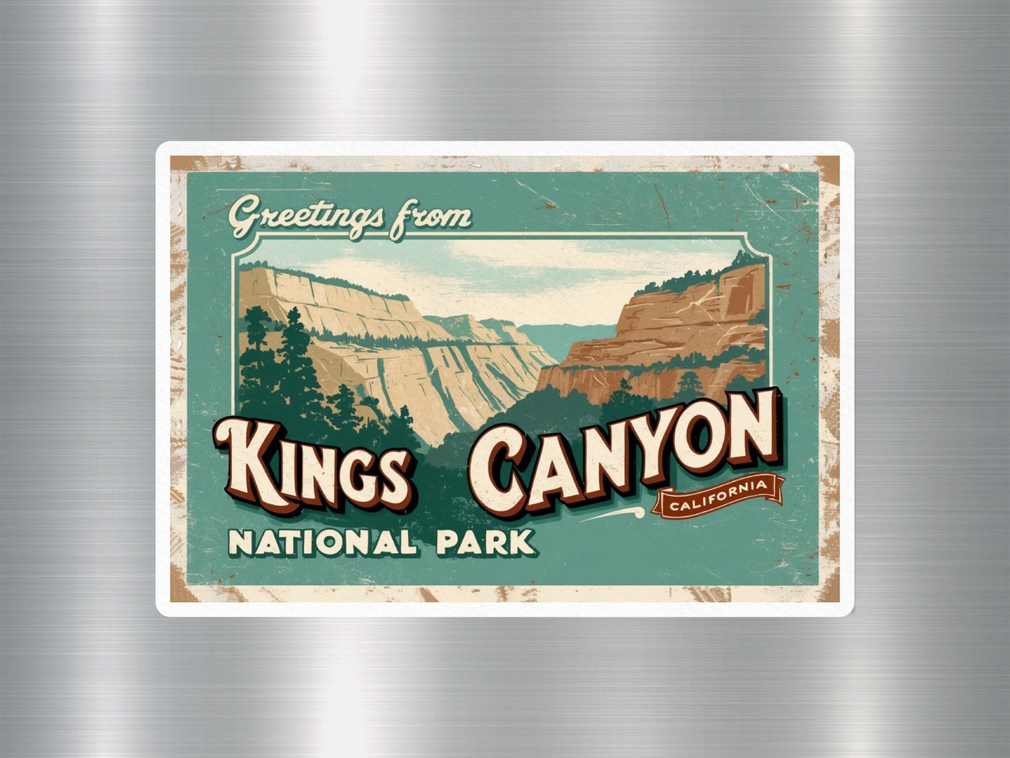 Vintage Kings Canyon National Park Sticker