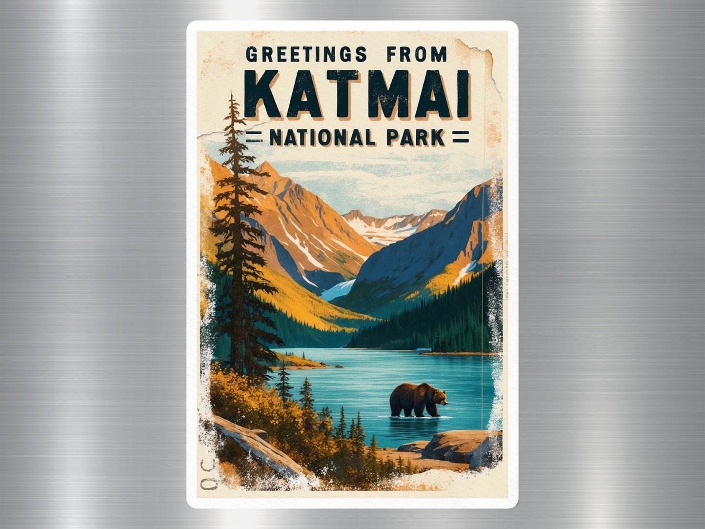 Vintage Katmai National Park Sticker