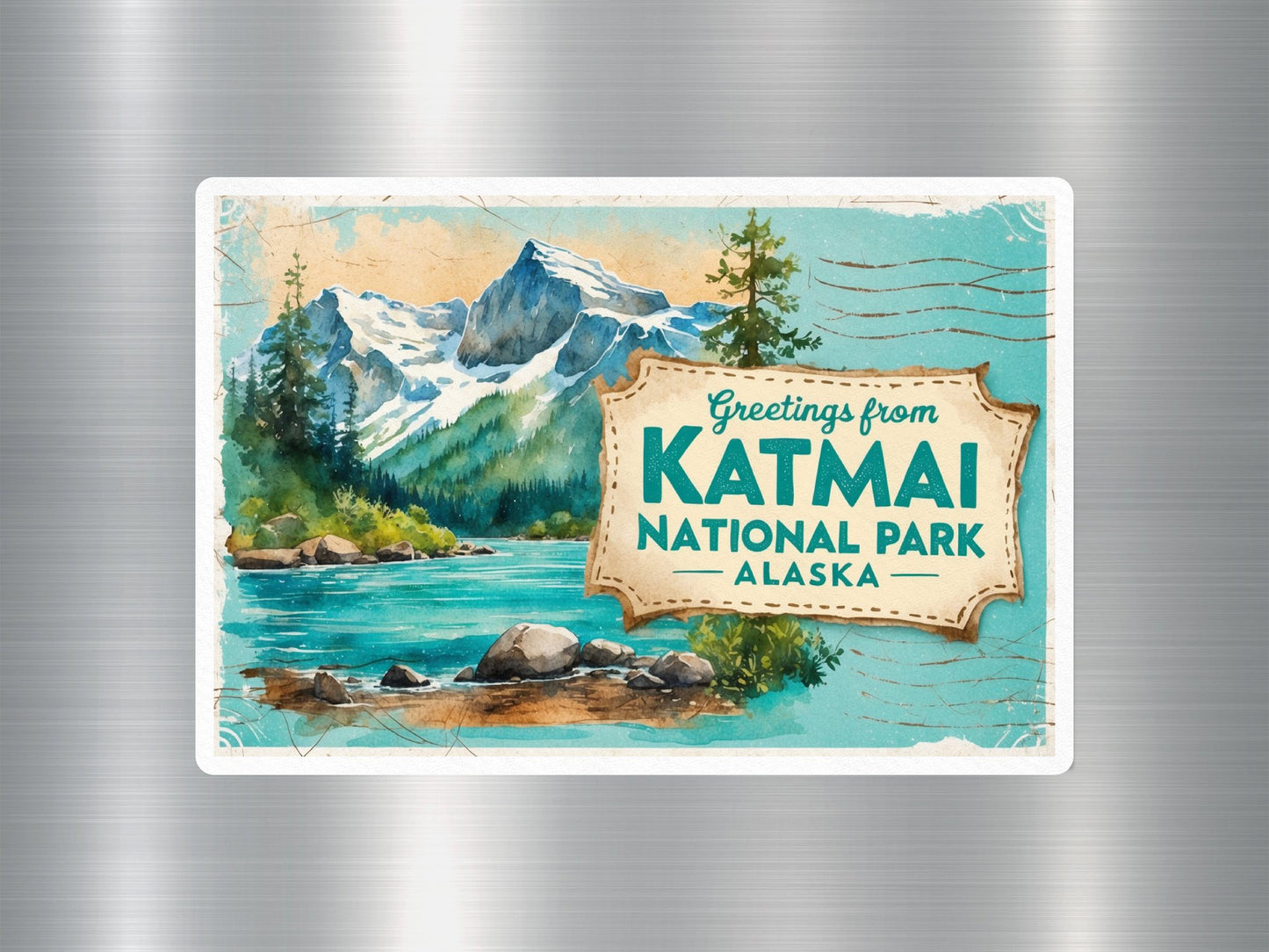 Vintage Katmai National Park Sticker