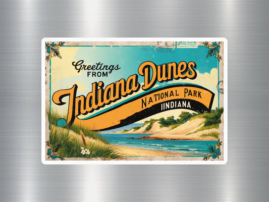 Vintage Indiana Dunes National Park Sticker