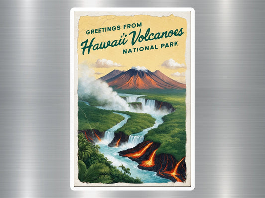 Vintage Hawaii Volcanoes National Park Sticker