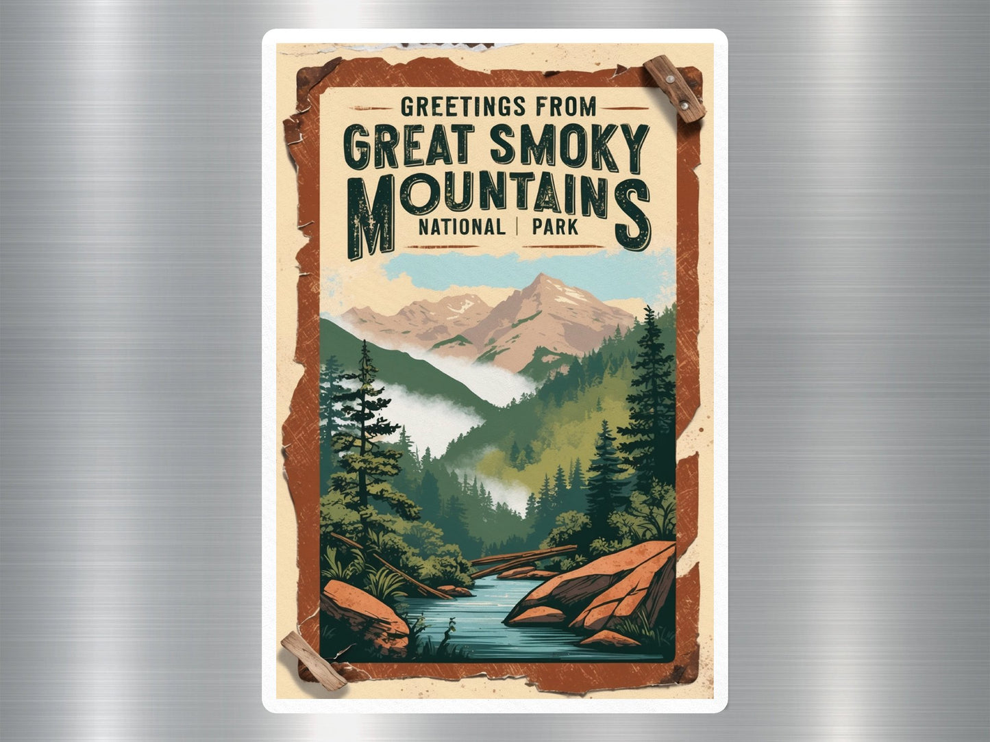 Vintage Great Smoky Mountains National Park Sticker