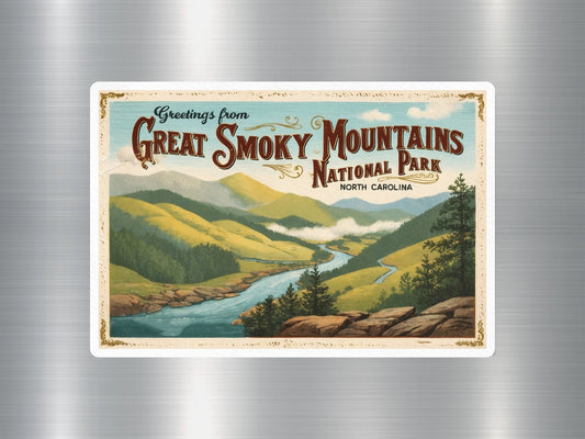 Vintage Great Smoky Mountains National Park Sticker