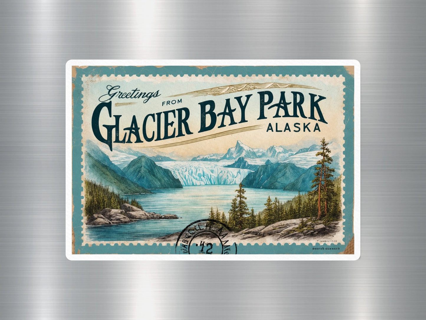 Vintage Glacier Bay National Park Sticker