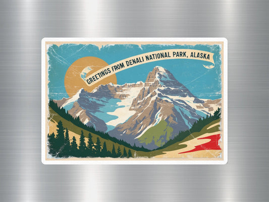 Vintage Denali National Park Sticker