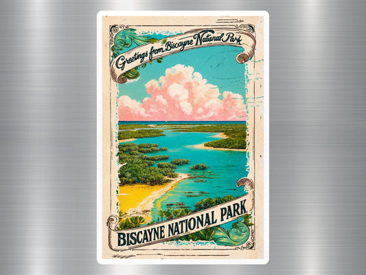 Vintage Biscayne National Park Sticker