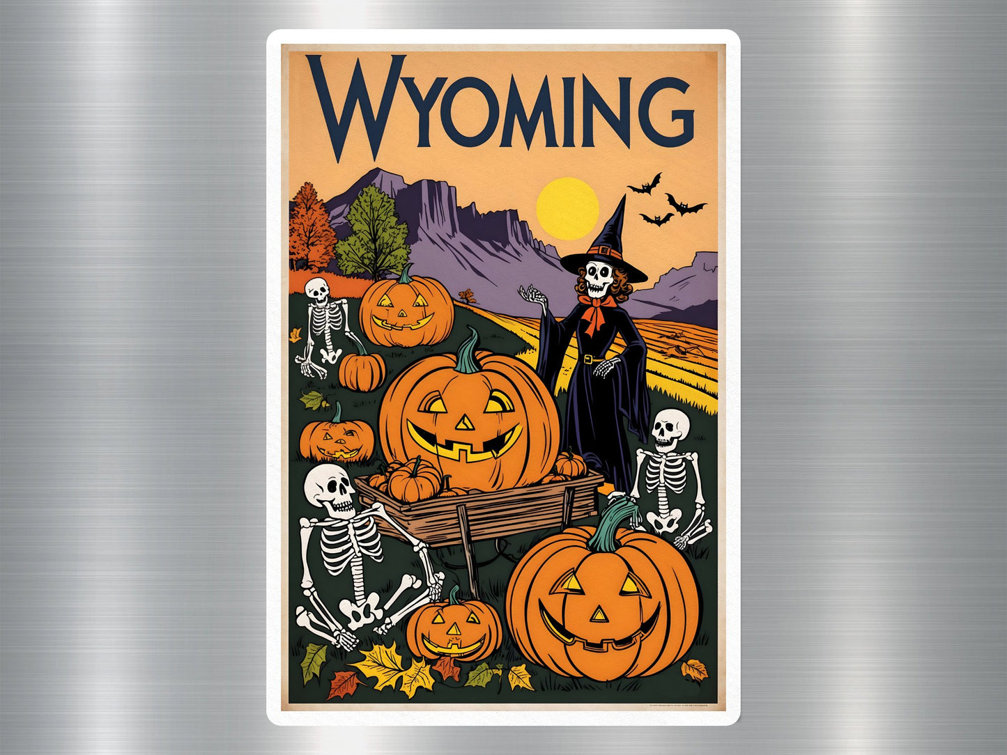 Wyoming Halloween Sticker