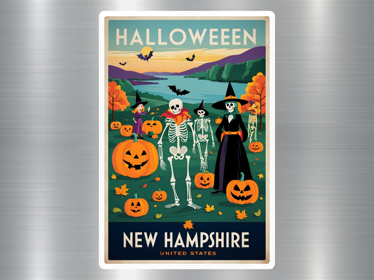 New Hampshire Halloween Sticker