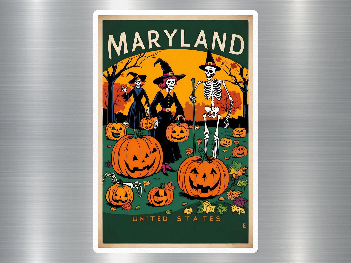 Mary Land Halloween Sticker