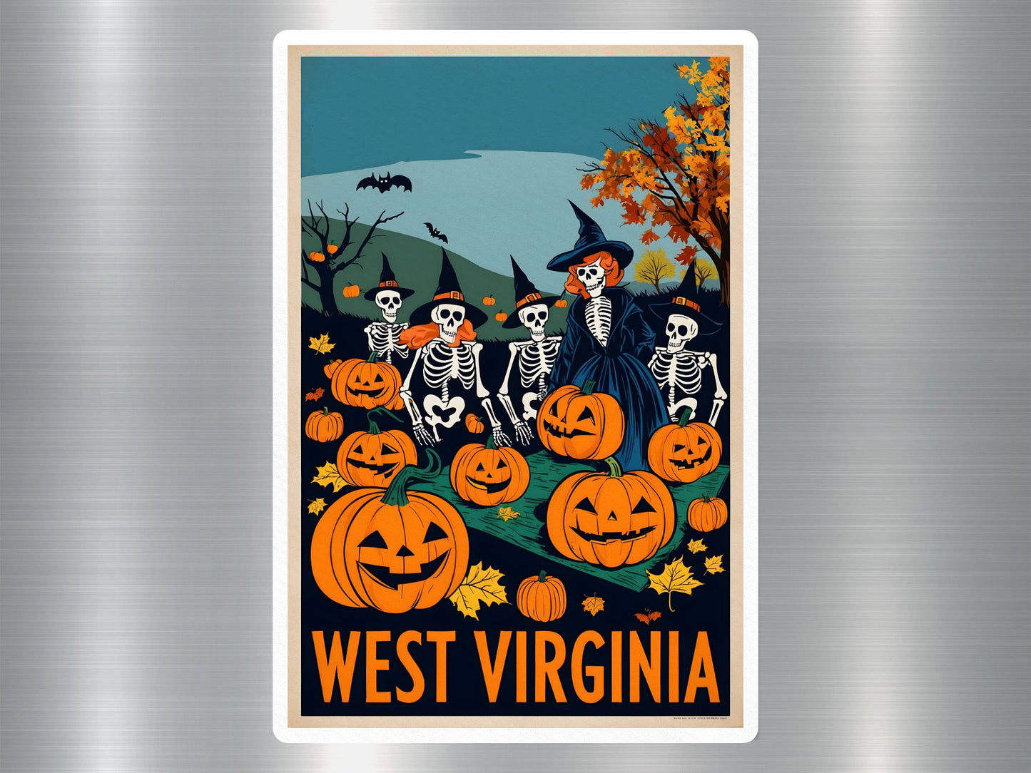 West Virginia Halloween Sticker