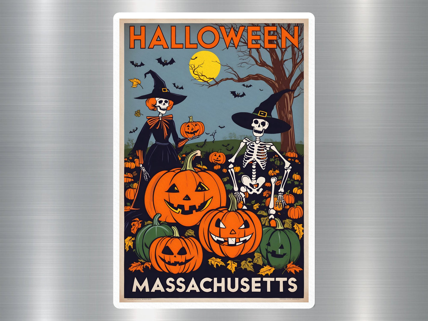 Massachusetts Halloween Sticker