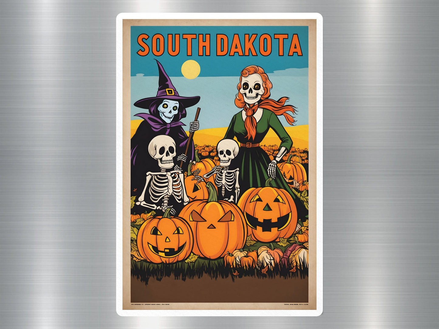 South Dakota Halloween Sticker