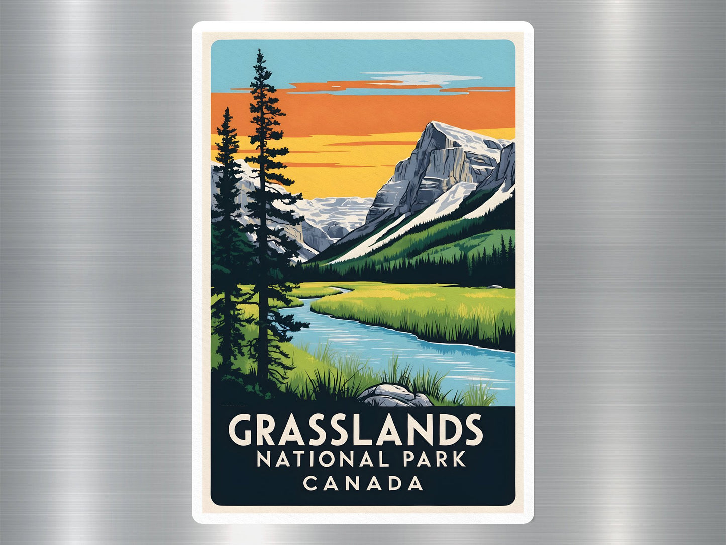 Grass Land Canada National Park Sticker