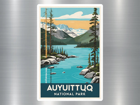 Vintage Auyuittuq Canada National Park Sticker