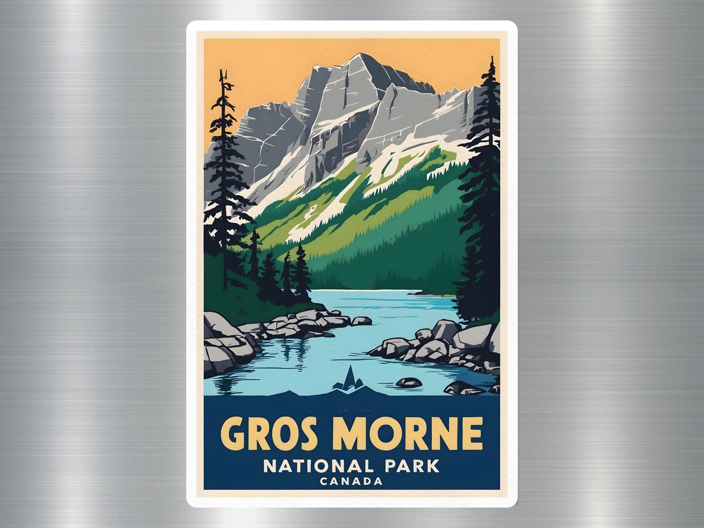 Vintage Gros Morne Canada National Park Sticker