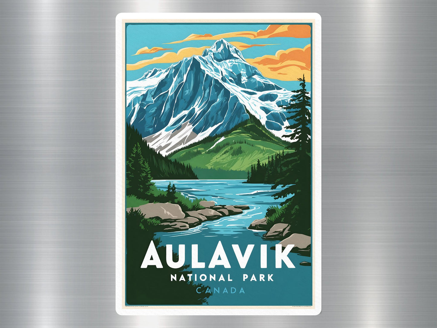 Vintage Aulavik Canada National Park Sticker