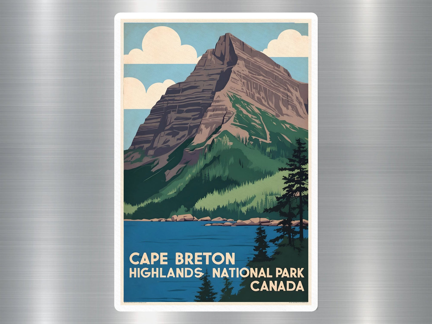 Vintage Cape Breton Highlands Canada National Park Sticker