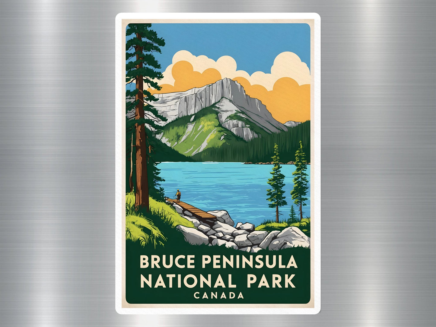 Vintage Bruce Peninsula Canada National Park Sticker