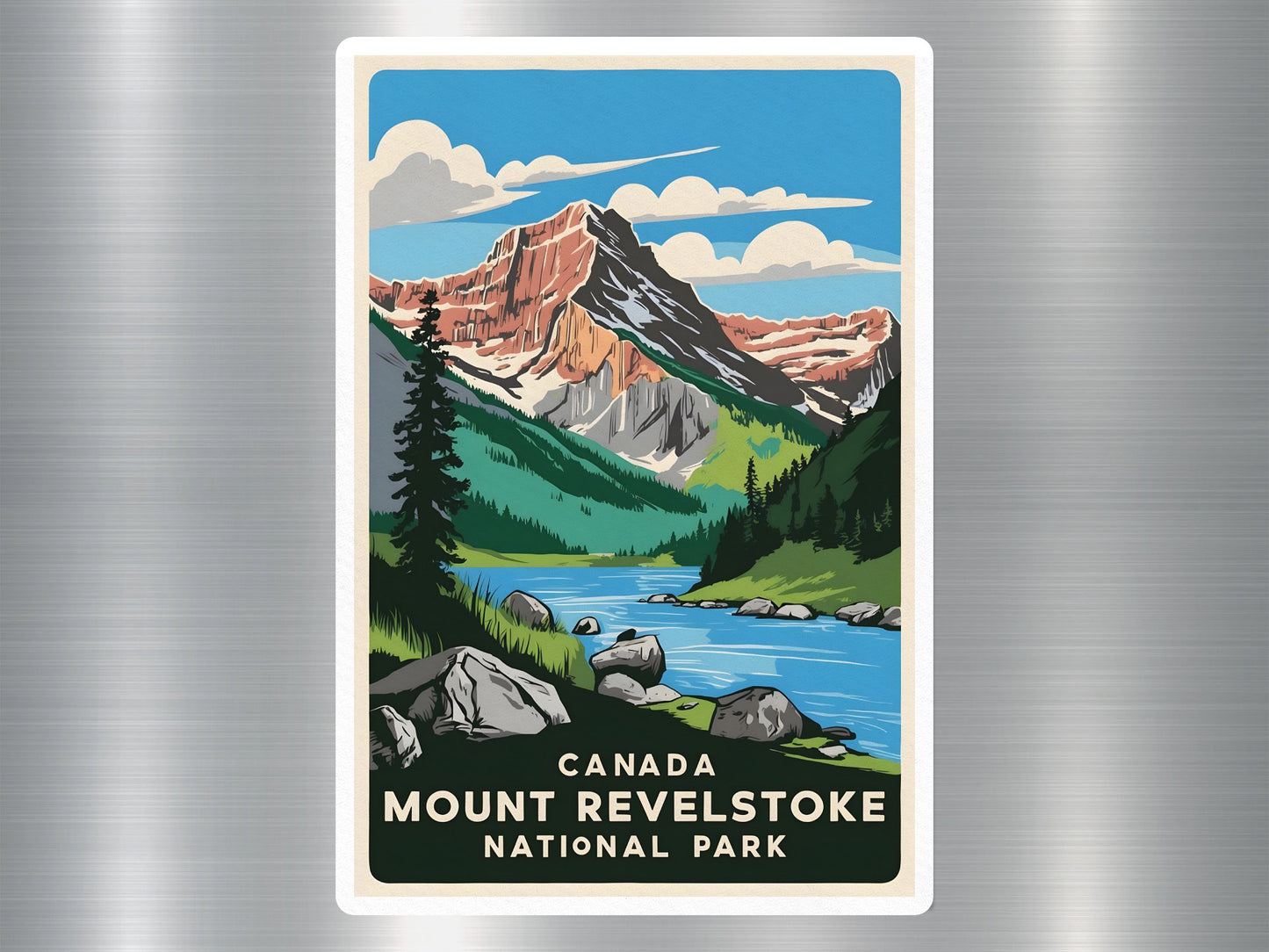 Vintage Mount Revel stoke Canada National Park Sticker