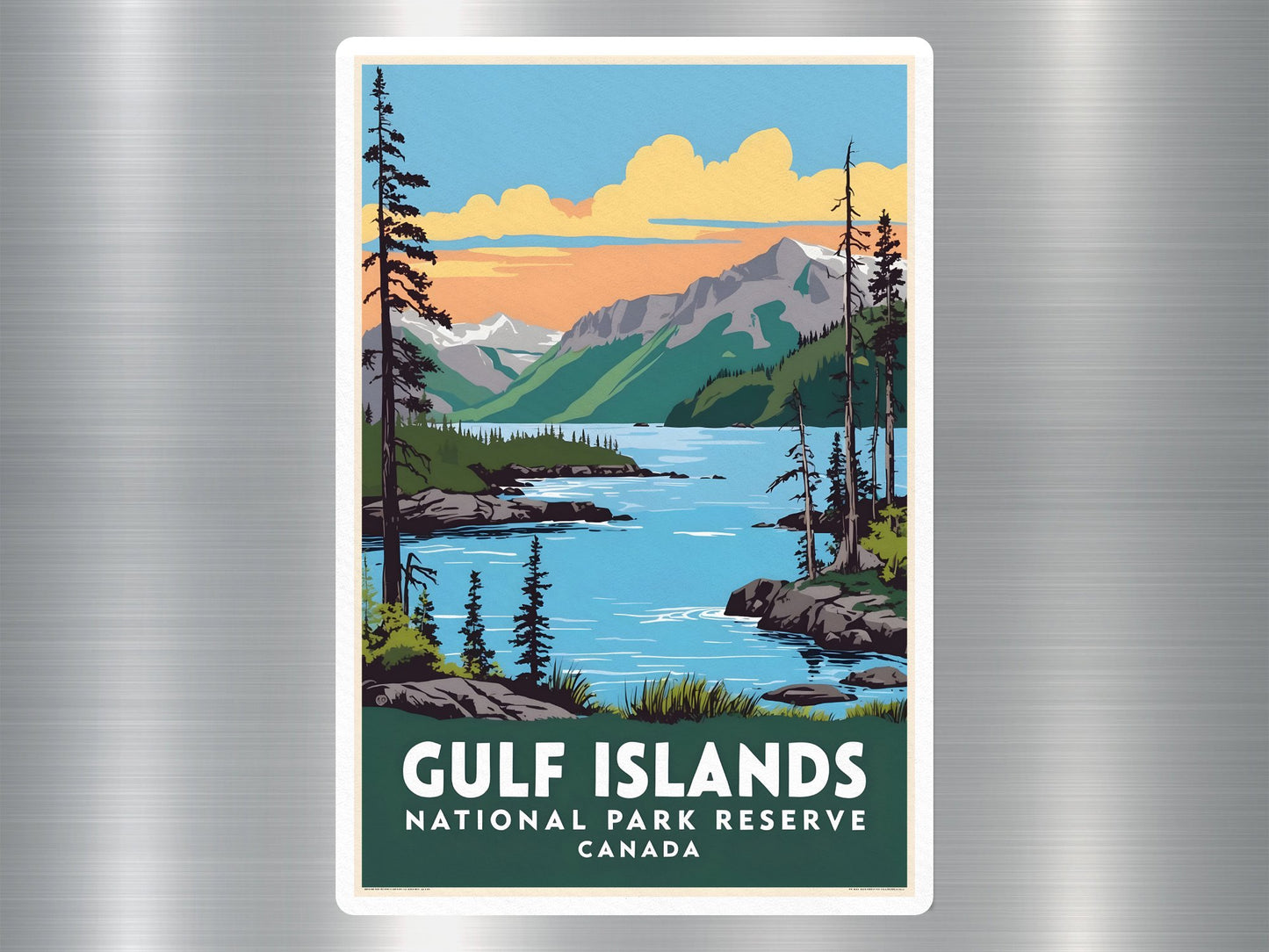 Vintage Gulf Island Canada National Park Sticker