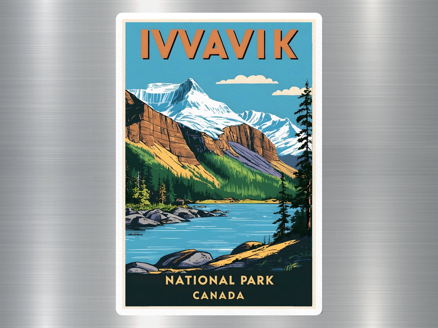 Vintage Ivvavik Canada National Park Sticker