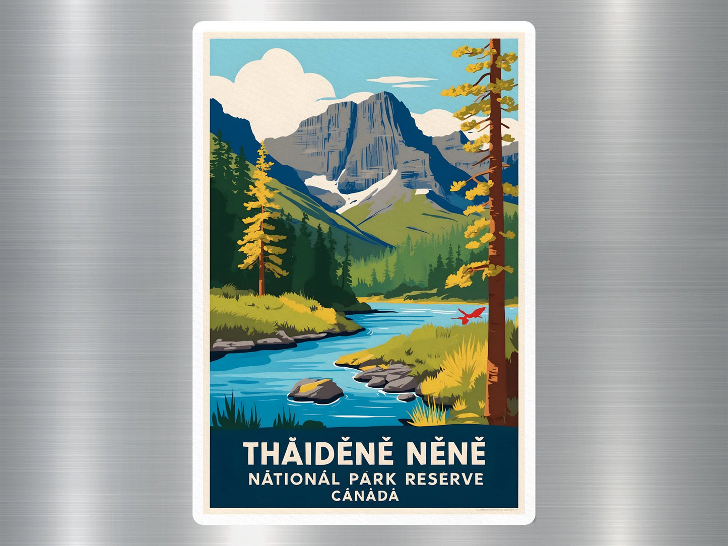 Vintage Thaidene Nene Canada National Park Sticker