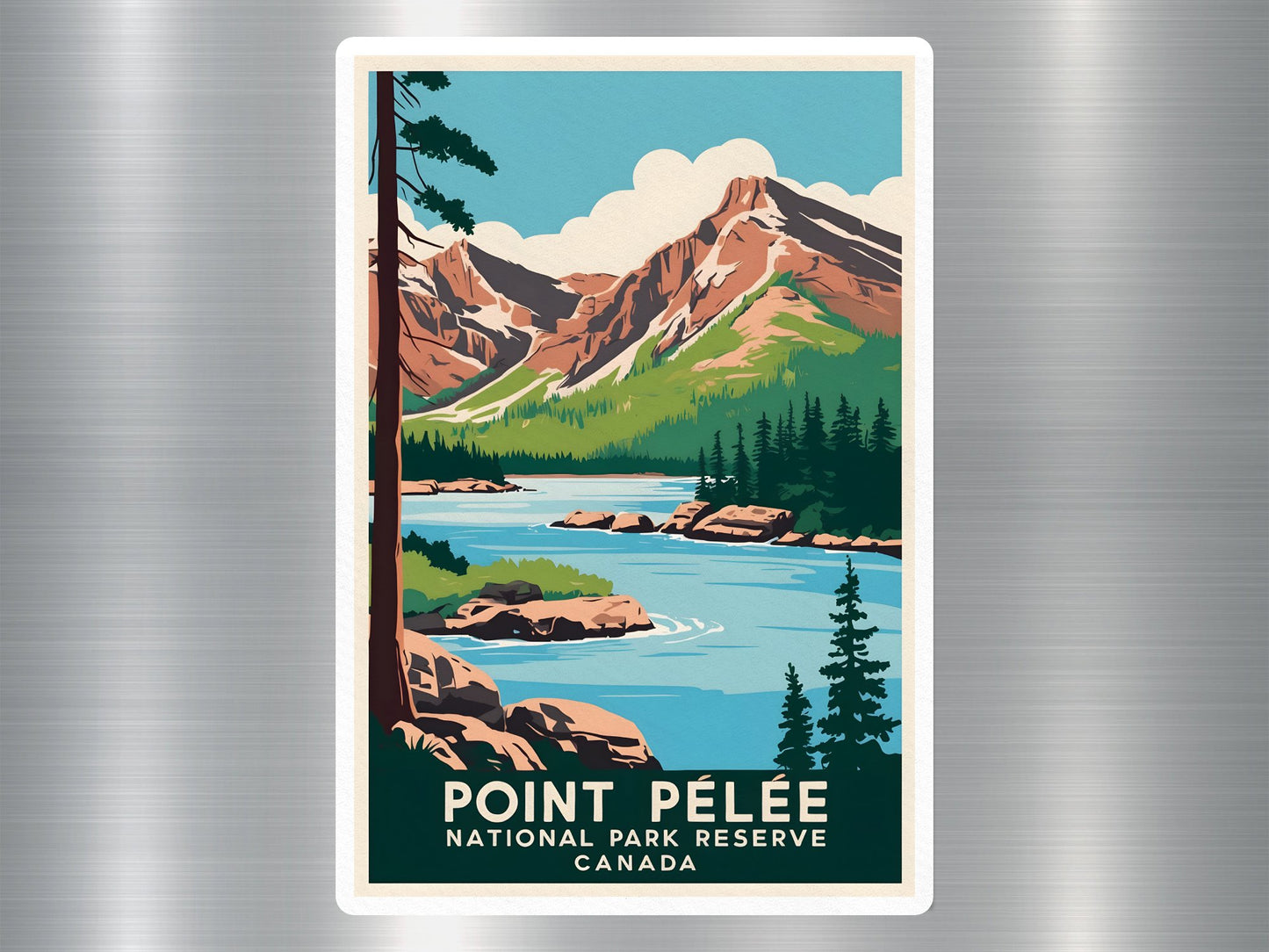 Vintage Point Pelee Canada National Park Sticker