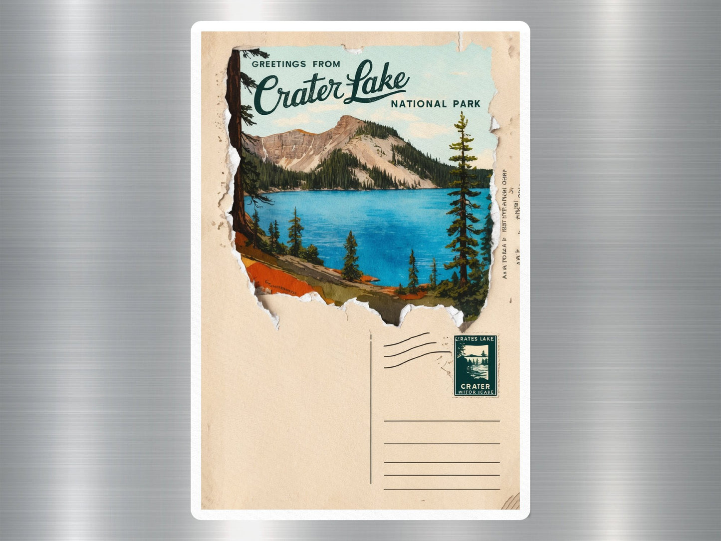 Vintage Crater Lake National Park Sticker