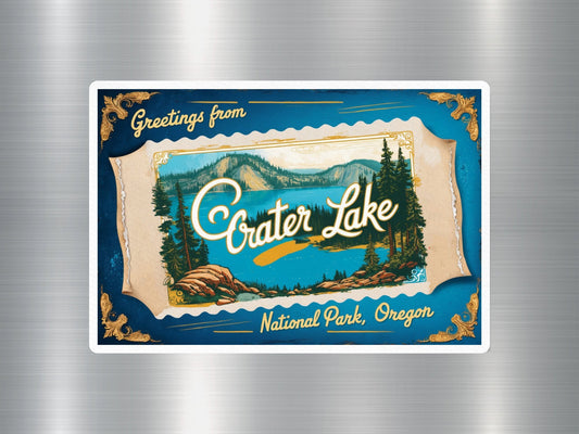 Vintage Crater Lake National Park Sticker