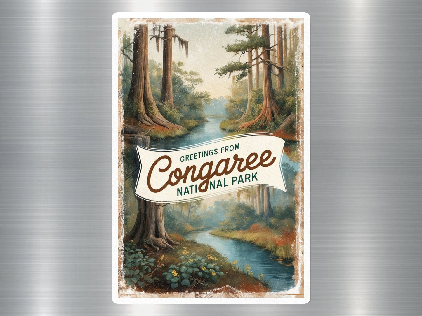 Vintage Congaree National Park Sticker