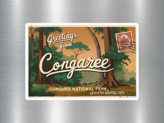 Vintage Congaree National Park Sticker