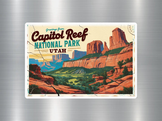 Vintage Capitol Reef National Park Sticker