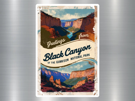 Vintage Black Canyon National Park Sticker