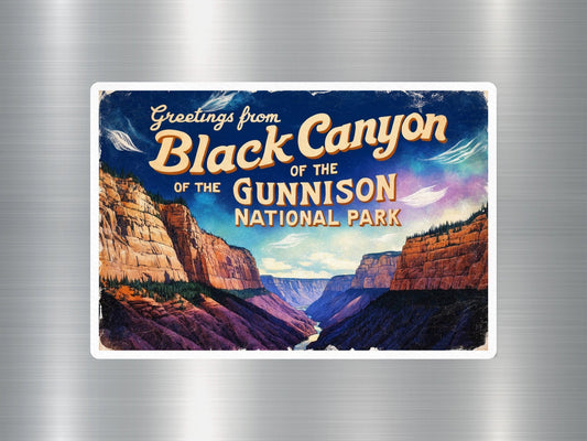 Vintage Black Canyon National Park Sticker