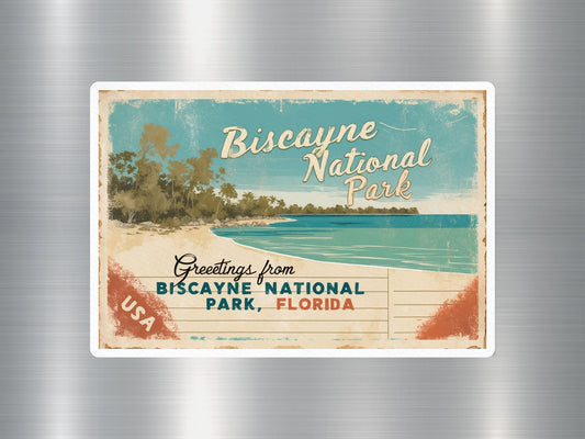 Vintage Biscayne National Park Sticker