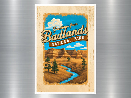 Vintage Badlands National Park Sticker