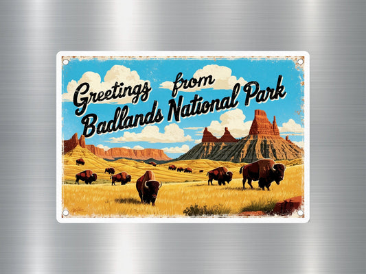 Vintage Badlands National Park Sticker