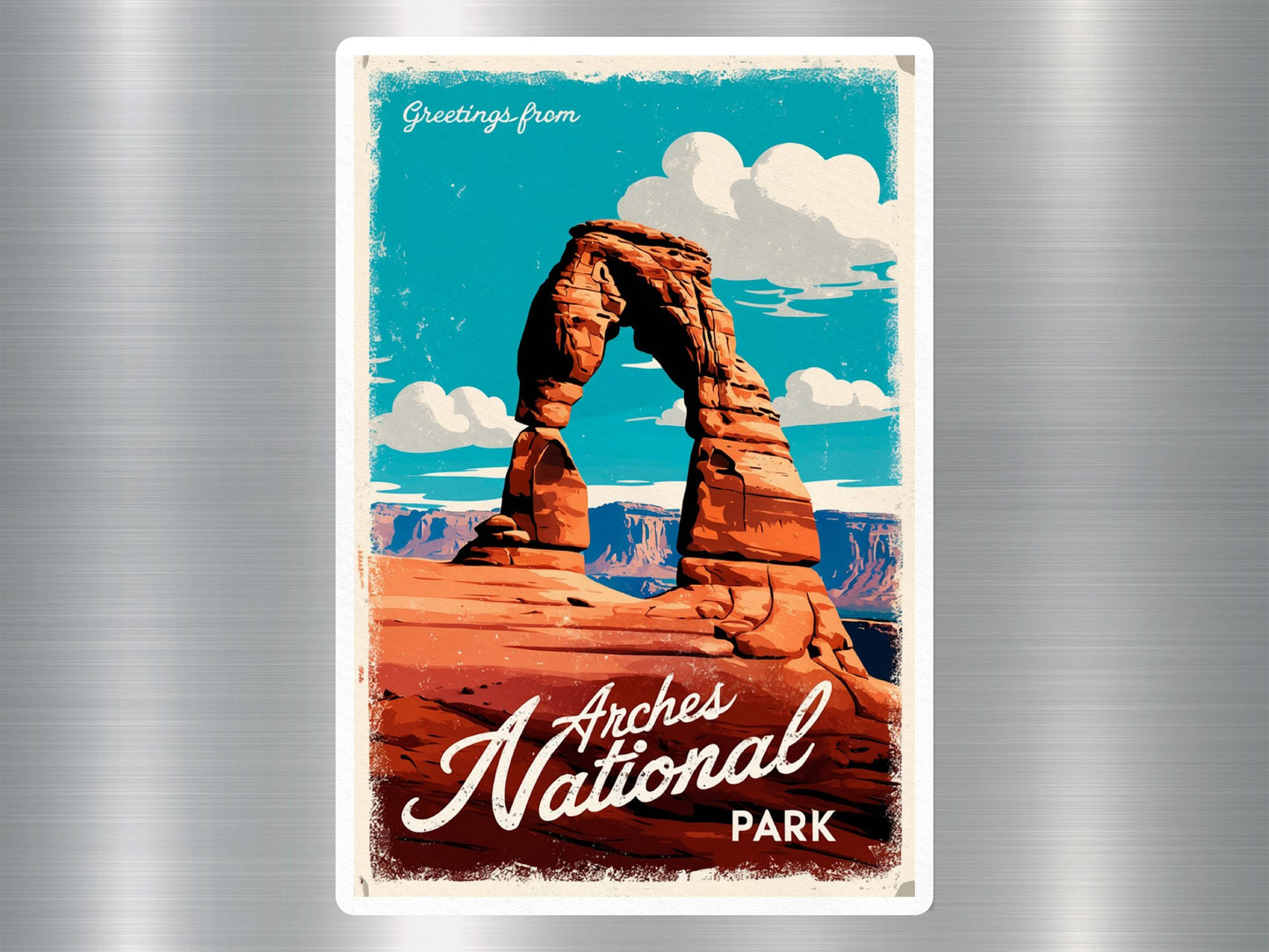 Vintage Arches National Park Sticker