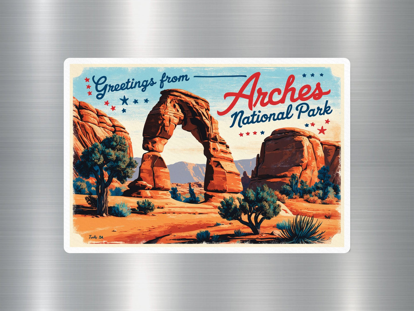 Vintage Arches National Park Sticker