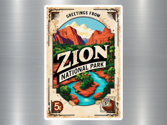 Vintage Zion National Park Sticker