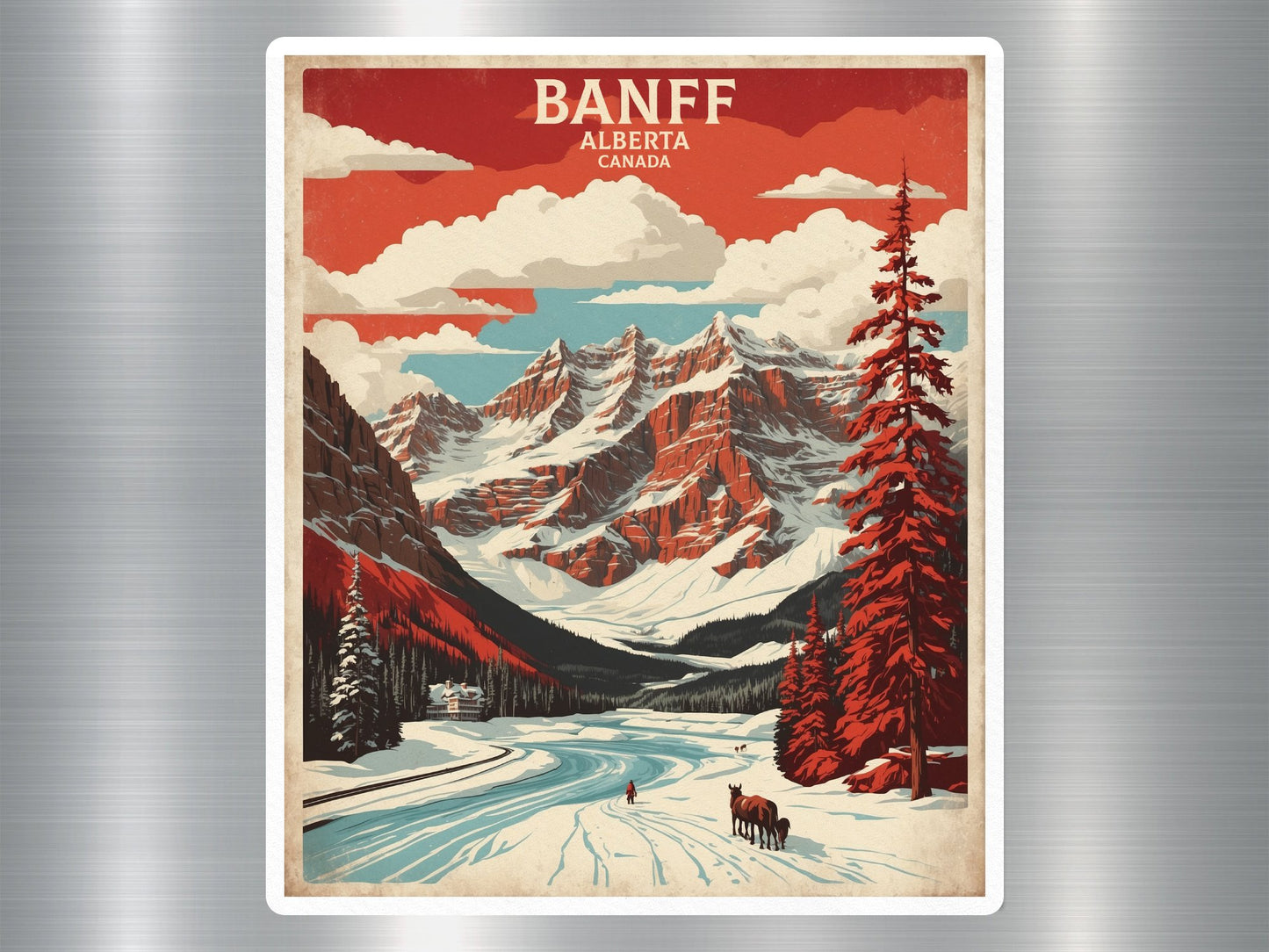 Vintage Bnaff Alberta Canada Sticker